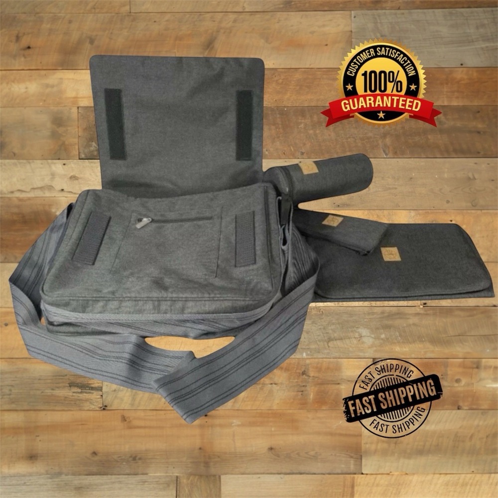 Lassig‎ Messenger Diaper Bag Multi-Function W/Changing Pad, Multiple Pockets NWT